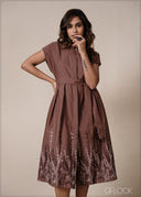 Embroidery Shirt Dress - 220826