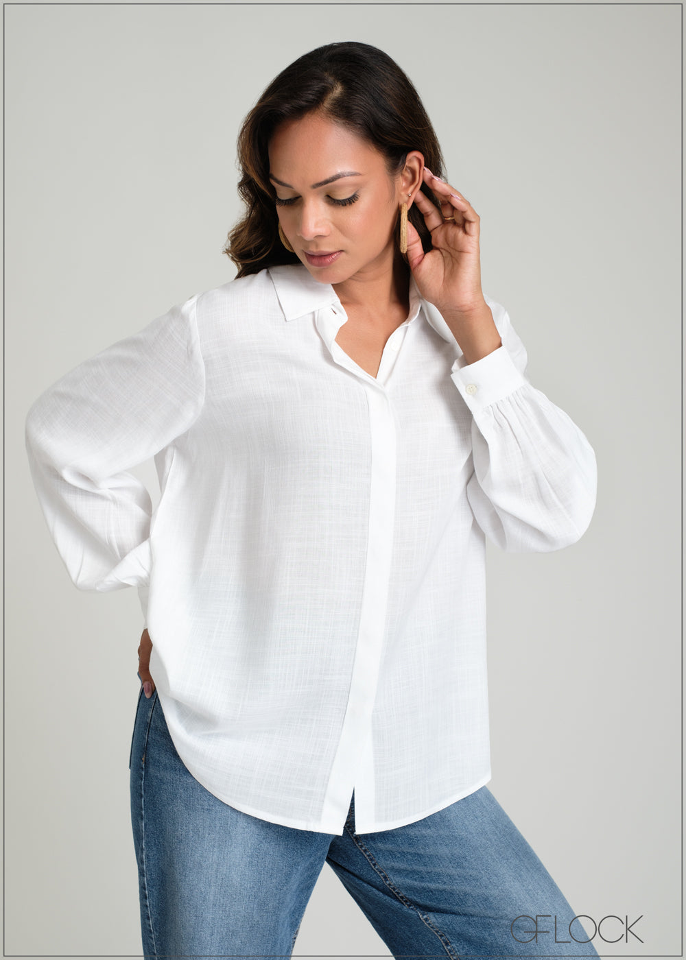 Long Sleeve Collared Shirt - 100425I