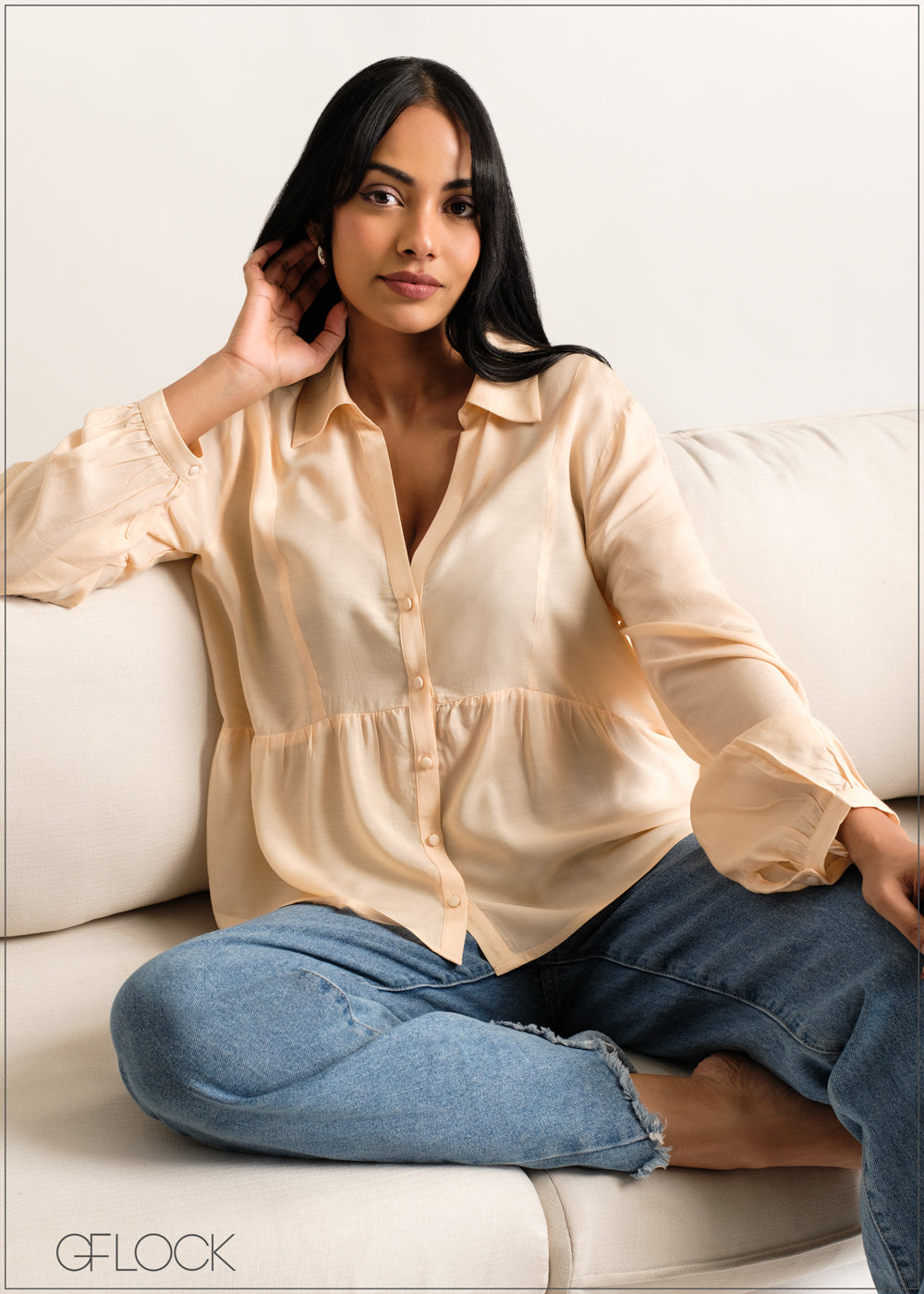 Loose Fit Peplum Top - 12JunI