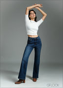 Mid Wash Bootcut Jean - Short Length - 250726