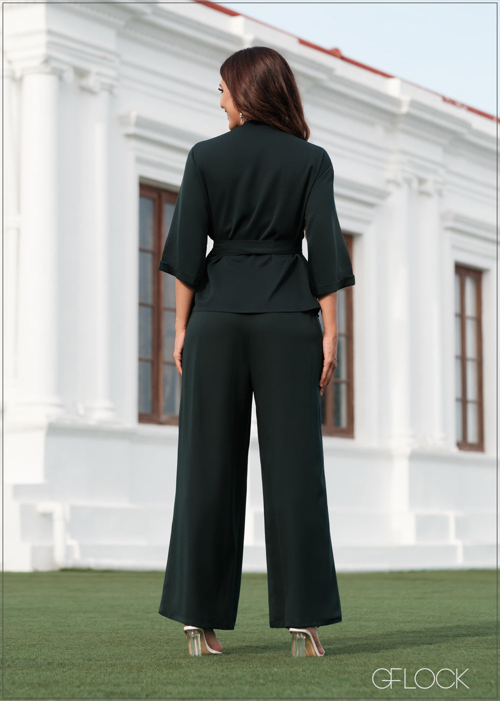 High Waisted Straight Leg Flare Pant - 180823