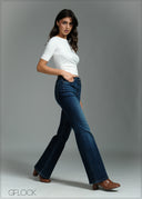 Mid Wash Bootcut Jean - Long Length - 250726