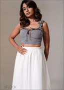 Gingham Frill Top - 241125