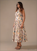 Sleeveless Printed Dress - 290726