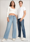 Mid Wash Straight Leg Jean - Long Length - 170624D