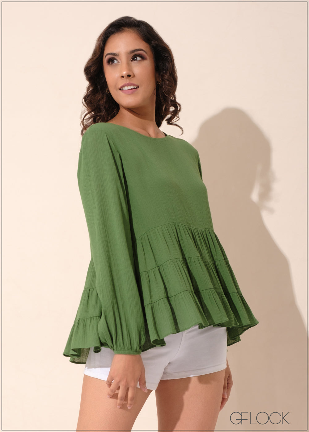 Round Neck Layered Top - 131023