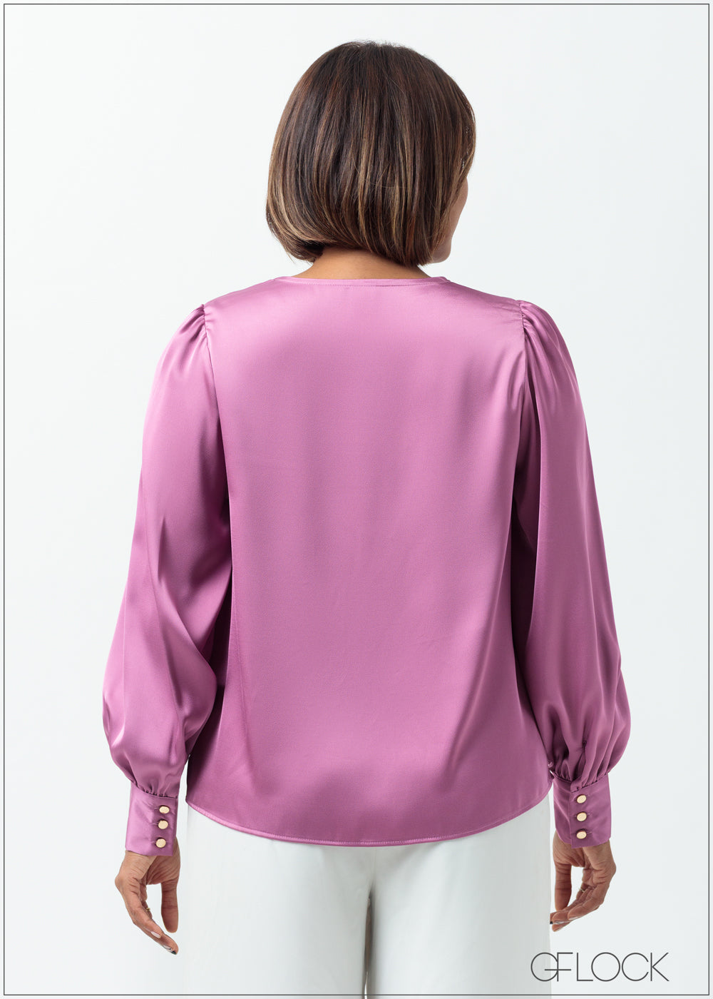 Bishop Sleeved Cowl Neck Top - 160625