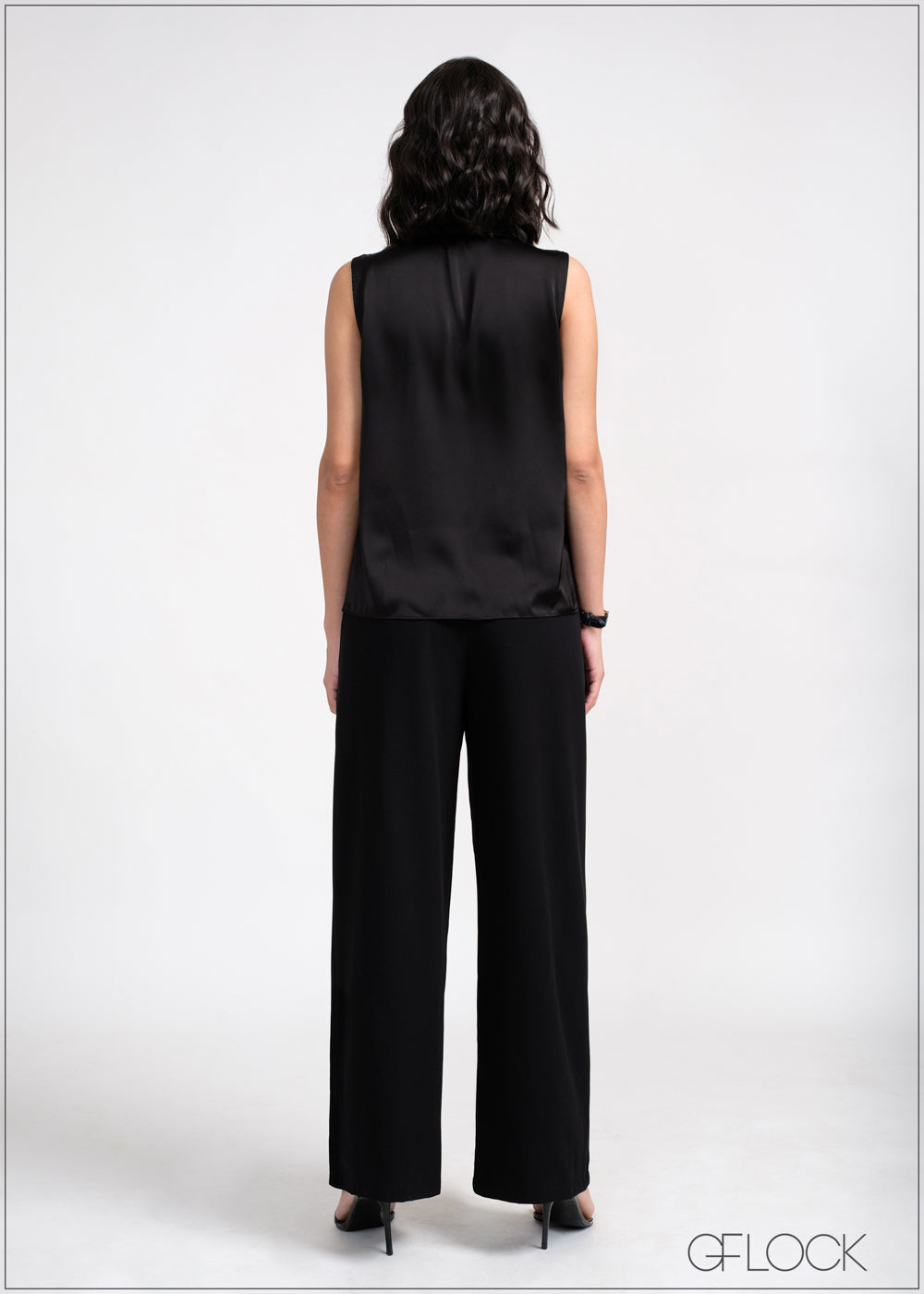 Satin Sleeveless Shirt - 190525