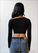 One Shoulder Rib Top - 200226