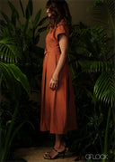 Pleated Shirt Dress - 210326