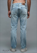 Straight Leg Light Wash Denim - Short Length - 010925