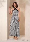 Halter Neck Maxi Dress - 050424
