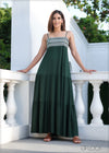 Embroidery Tiered Maxi Dress - 080524