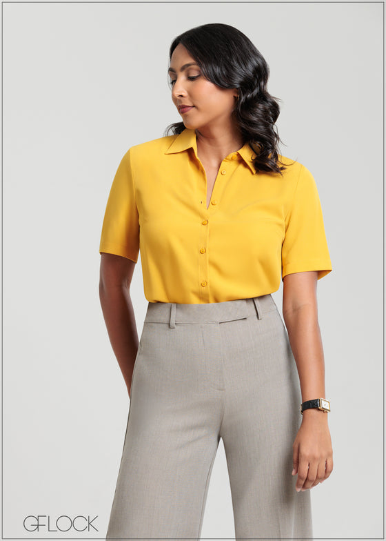 Basic Short Sleeve Shirt - 140725