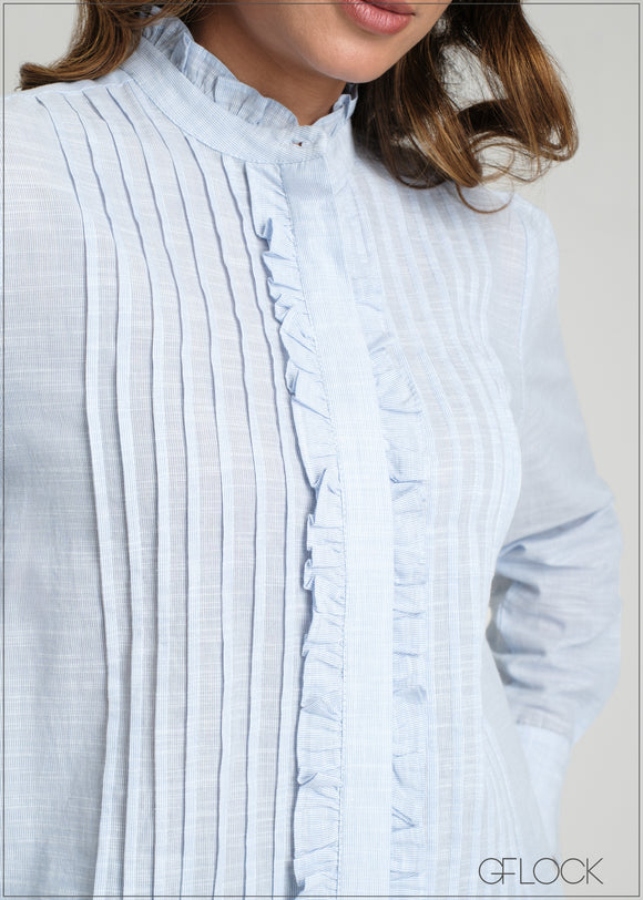 Pintuck Shirt - 100425I
