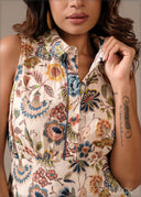 Sleeveless Printed Dress - 290726