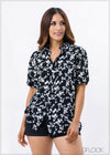 Short Sleeve Printed Viscose Shirt - 280423