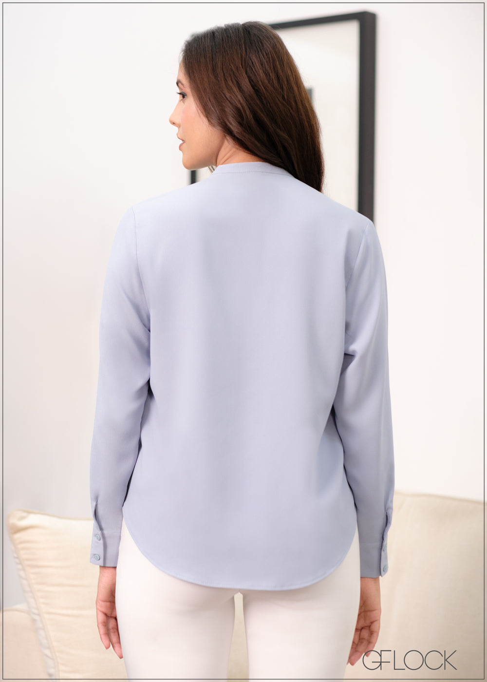 Long Sleeve Neck Detail Top - 250823