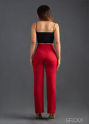Waist Detailed Straight Leg Pant - 230623