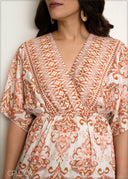 Border Printed Maxi Dress - 140625