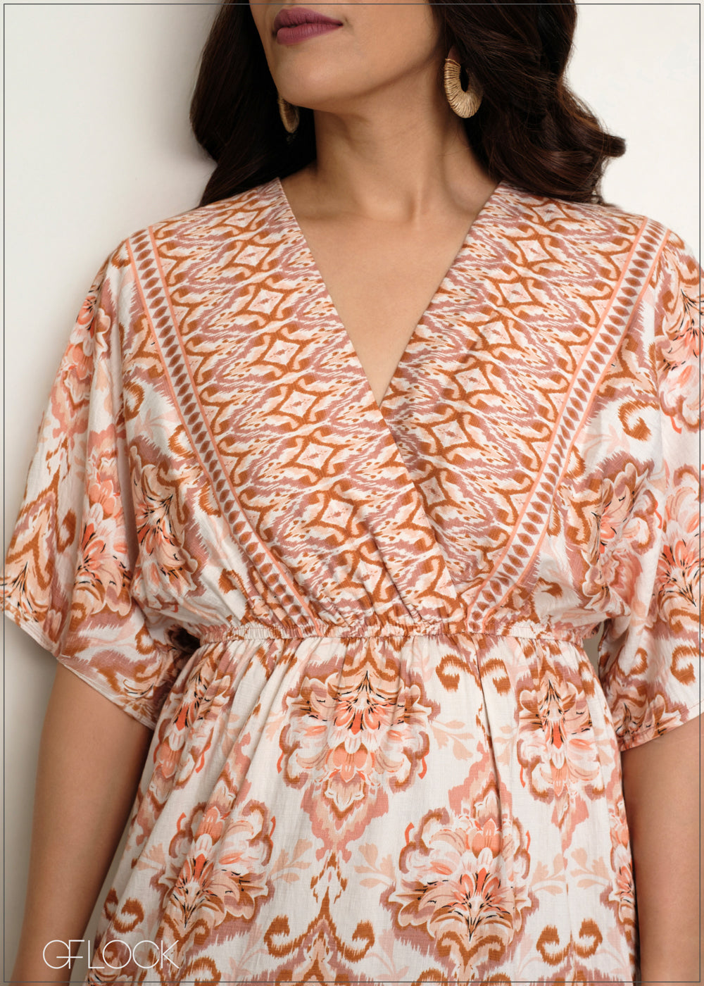 Border Printed Maxi Dress - 140625