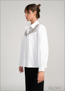 Embellished Yoke Shirt - 231225