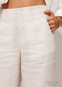 High Waist Stretch Linen Pant - 120826