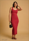 Sleeveless Rib Maxi Dress - 280924