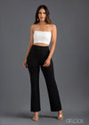 Waist Detailed Straight Leg Pant - 230623