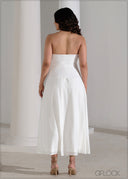 Strapless Flare Maxi Dress - 090625