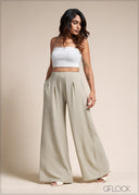 Pleated Wide Leg Pant - 110526