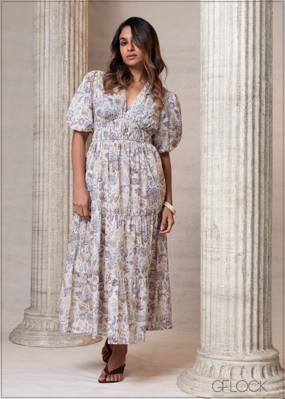 Puff Sleeve Dress (Premium Cotton) - 201025