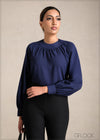 Blouse With Shoulder Opening - 281223