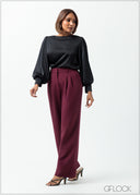 Bishop Sleeved Cuff Detailed Satin Top - 160625