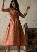 Printed Strappy Dress - 100826