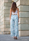 Floral Printed Wide Leg Pant - 010124