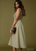 Smocked Midi Dress - 100726