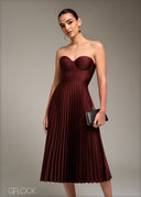 Bustier Detailed Midi Dress - 080925