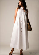 Pleated Midi Dress - 100426