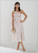 One Shoulder Floral Dress - 050626