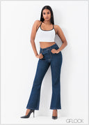 Dark Blue Flare Jean - Long Length - 250625