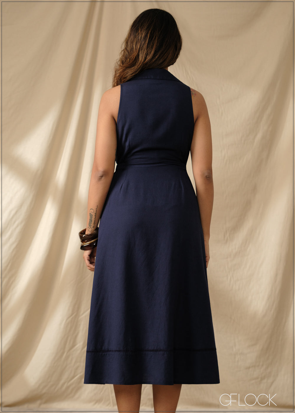 Button Down Linen Dress - 290925