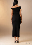 Cold Shoulder Maxi Dress - 180926