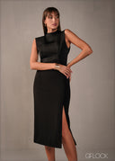 Sleeve Detailed Midi Dress - 160326