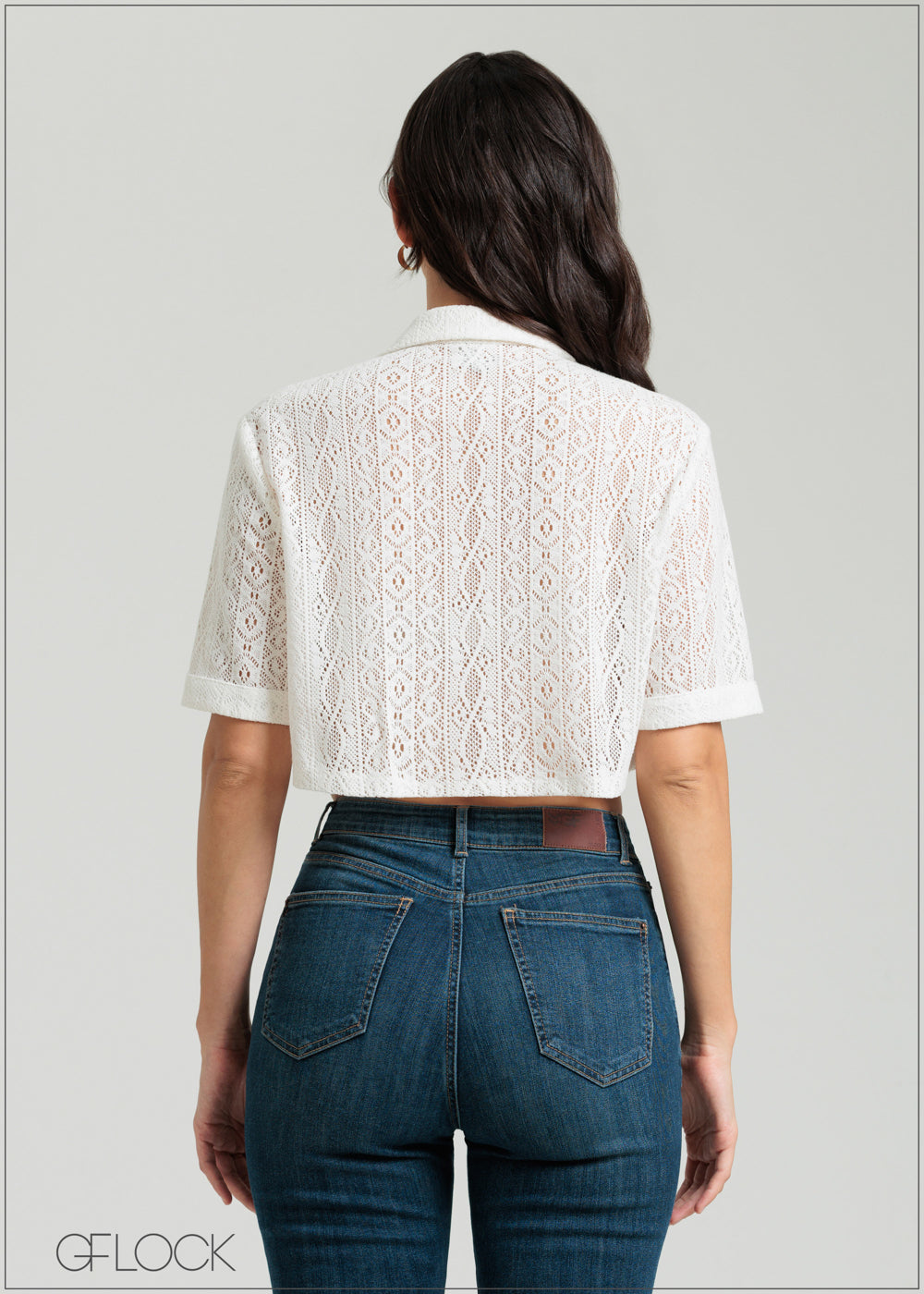 Camp Collar Lace Shirt - 080825