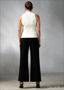 V-Neck Sleeveless Blazer Top - 270625