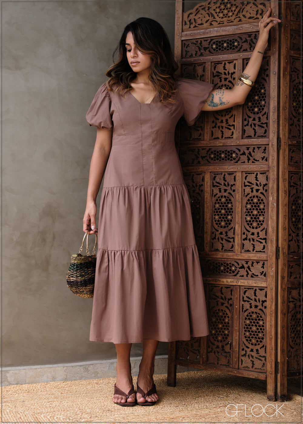 Puff Sleeve Dress - 131025