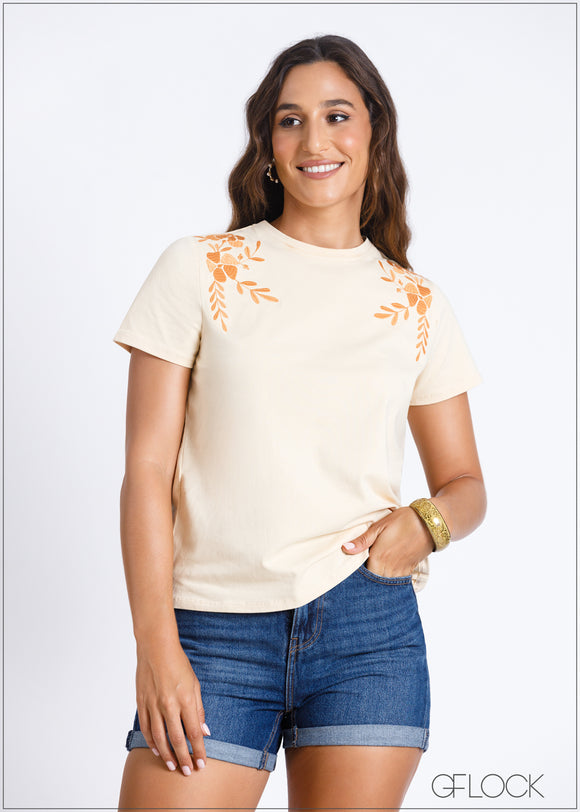 Embroidery T-Shirt - 220724