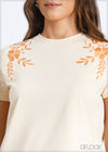 Embroidery T-Shirt - 220724