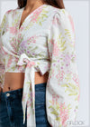 Floral Wrap Top - 121124